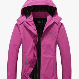 MOERDENG Women's Lightweight Waterproof Hooded Raincoat